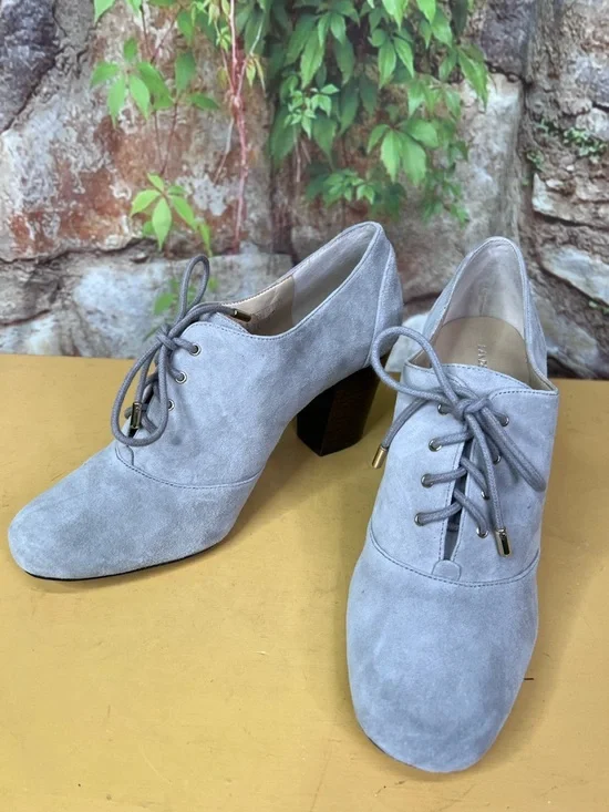 LANDS' END Gray Suede Lace-Up Oxfords, 7B - Picture 4 of 16